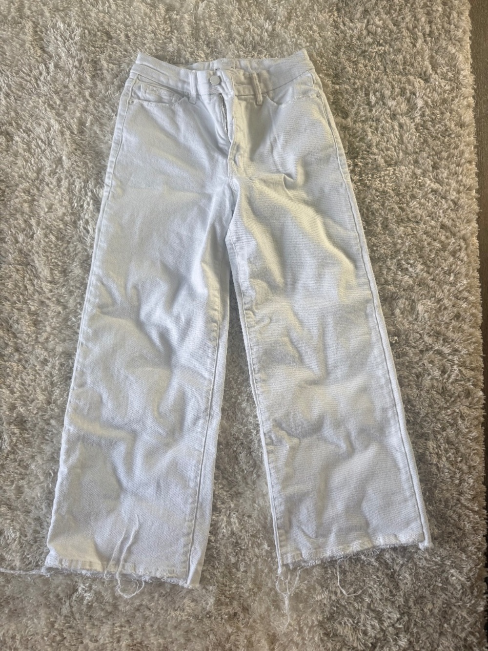 Good American Good Waist Palazzo Ankle Crop Jeans Wide Leg High Waisted Size 6
